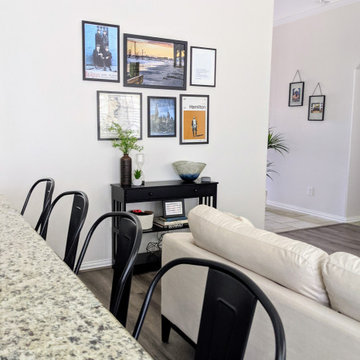 Contemporary Living and Dining Room Combo
