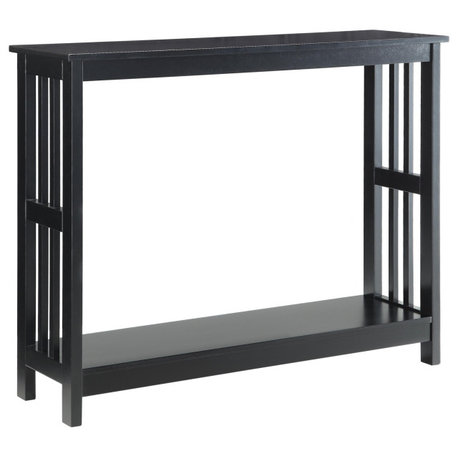 Mission Console Table With Shelf