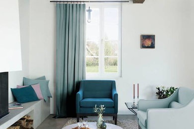 Living room - modern living room idea in Calgary