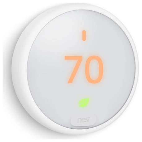 Google, T4000ES, Nest Thermostat E, Smart Thermostat, White, Renewed