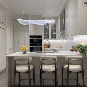 Luxury Bridle Path Kitchen Renovation - Taj Mahal Quartzite Masterpiece