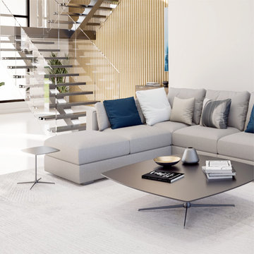 Modern Living Room Design - 3D Rendering