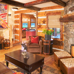 Small Log Cabin Living Room Ideas Photos Houzz