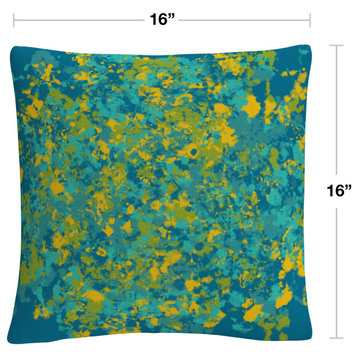Speckled Colorful Splatter Abstract 2 By Abc Decorative Throw Pillow