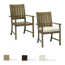 Club Aluminum Midcentury Dining Arm Chair by Summer Classics - Outdoor Dining Chairs
