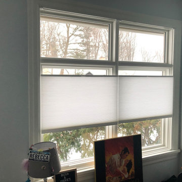 Customer Photos of Installed Pleated Blinds and Honeycomb Shades