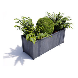 Rectangular Steel Planter - Outdoor Plant Pots & Planters