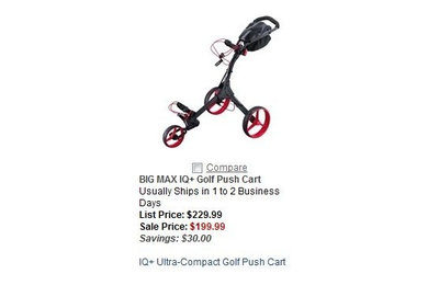 Golf push carts for sale