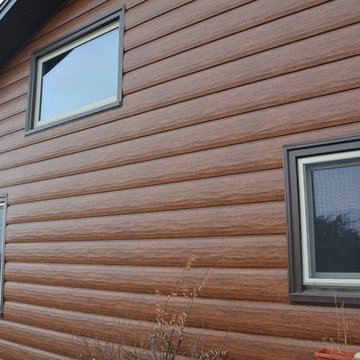 Custom Log Home - Steel Log Siding Cheyenne, WY