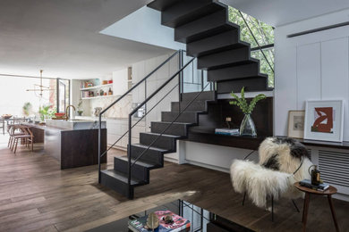 Living room - large living room idea in New York