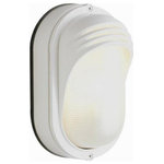 Trans Globe - Trans Globe 4124 WH The Standard - One Light Oval Bulkhead - Eye Lash - Height : 8.5"Diameter / Width : 4.5"ExtensThe Standard One Lig White Ribbed Glass *UL: Suitable for wet locations Energy Star Qualified: n/a ADA Certified: n/a  *Number of Lights: Lamp: 1-*Wattage:60w A19 Medium Base bulb(s) *Bulb Included:No *Bulb Type:A19 Medium Base *Finish Type:White