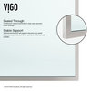 VIGO Zenith 34"x74" Frameless Fixed Glass Shower Screen, Stainless Steel, 34" X 74", Clear Glass