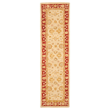 Safavieh Anatolia Collection AN522 Rug, Ivory/Red, 2'3"x14'