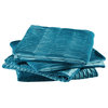 Pleated Velvet Pillow Covers, Set of 2, Storm Blue, 26"x26"