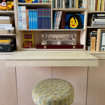 Library with Built-in Desk WFH