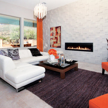 Modern Lennox Stone Venner Fireplace - Coronado Stone Products
