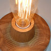 Solid Wood Carved Indoor Table Lamp