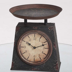 Rustic Metal Scale Clock - Products