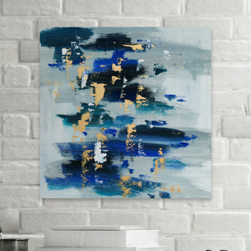 "Golden Indigo" Painting Print on Wrapped Canvas