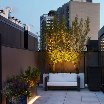 Residential Rooftop Lounge in Lincoln Park with Renson Louvered Pergolas