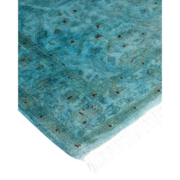 Fine Vibrance, One-of-a-Kind Hand-Knotted Area Rug Blue, 3' 3" x 4' 10"