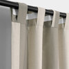 Del Mar Stone Linen Blend Stripe Curtain Single Panel, 50"x120"