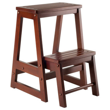 Winsome Wood Step Stool, Antique Walnut, Pack of 2