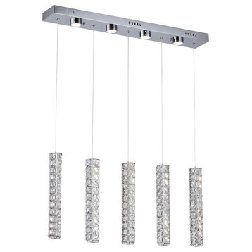 Triple Sided Clear Crystal Stick Rod LED Light Fixture