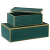 Uttermost Karis Emerald Green Boxes, Set of 2