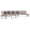 vidaXL Patio Furniture Set Patio 7-Seater Sofa with Table Solid Acacia Wood
