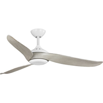Conte Collection 52" 3-Blade Ceiling Fan, Satin White