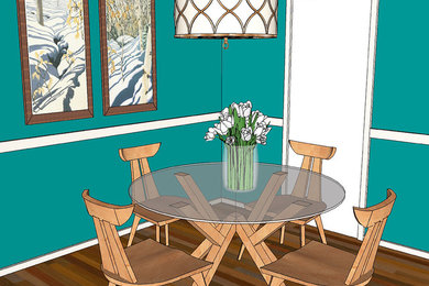 Rendering of dining area for client visualization