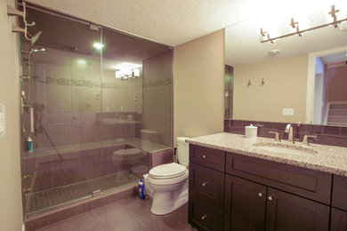 Bathroom - modern bathroom idea in Calgary