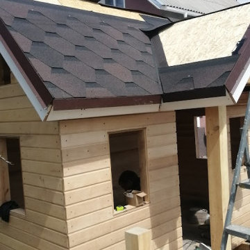 Custom Wooden Playhouse – Delivered by Crane for a Birthday Surprise