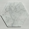 6" Hexagon Carrara Italian Marble Venato Carrera White Tile Polished, 100 piece