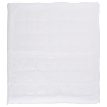Rosalyn Queen Size Fabric Duvet, White
