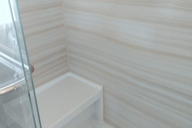 Inspiration for a modern bathroom remodel in Denver