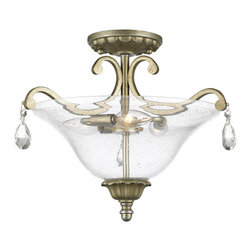 Z-LITE - Z-LITE 720SF3-AS 3 Light Semi Flush Mount - Flush-mount Ceiling Lighting