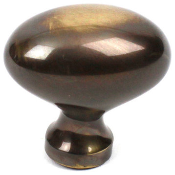 Plymouth Oval Knob, Polished Antique