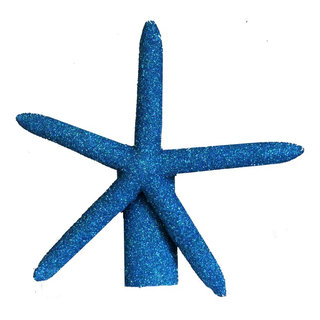 White Starfish Christmas Tree Coastal Ornament (1 Sea Star approx. 4-5  inches)