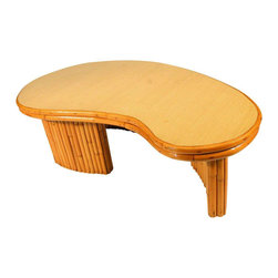 Biomorphic Rattan Coffee Table with Formica Top - Coffee Tables