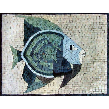 Fish Mosaic Mural, 12"x16"
