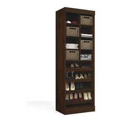 Pur by Bestar 25" Multi-Storage Cubby in Chocolate - Closet Organizers