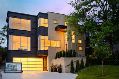 Example of a trendy home design design in Calgary