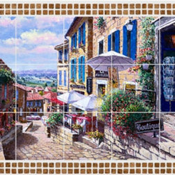 Street of St. Emillion - Tile Mural Palettes - Tile Murals