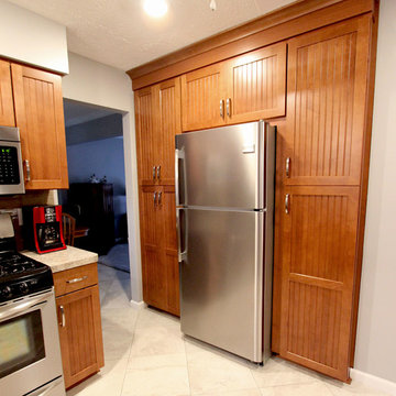 Maple Cabinets with Beige Laminate Countertops ~ Strongsville, OH