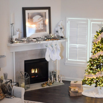 Traditional Style Cozy Living Room Ready for the Holidays