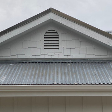 Hardie Board and Batten Siding with Staggered Shingles
