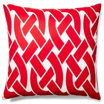 Knottica Outdoor Pillow, Red