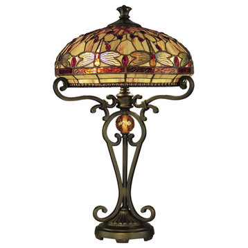 Dale Tiffany TT10095 Briar Dragonfly - Two Light Table Lamp